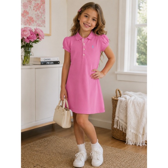 Ralph Lauren Other - Ralph Lauren Polo Dress S(7) Pink Puff Sleeve Preppy Classic Old Money Pique